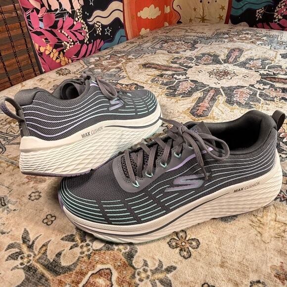 Sketchers Max Cushion Elite 2.0 Charcoal/Lavender Comfort Sneakers W Size US 10 - Picture 12 of 16